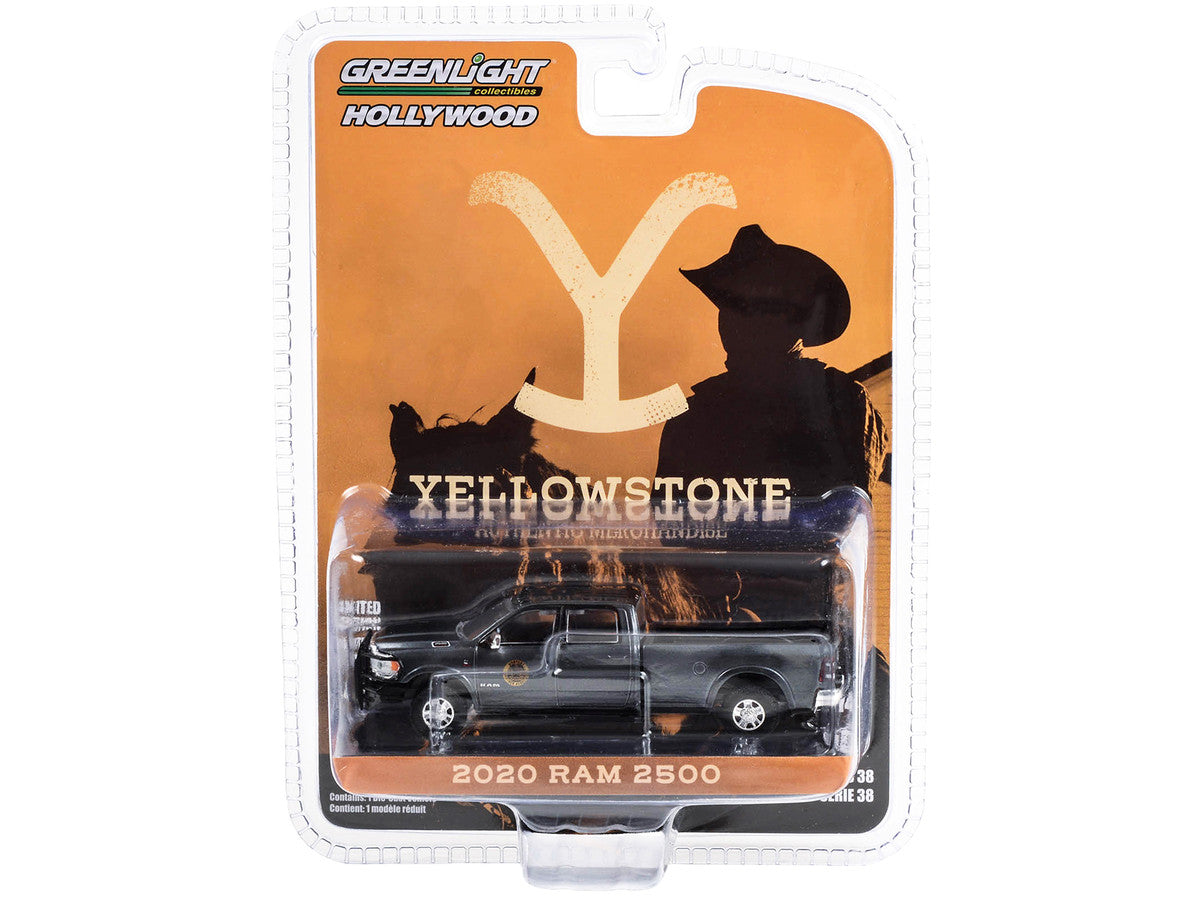 2020 Ram 2500 Pickup Truck Dark Gray Metallic "Montana Livestock Association" "Yellowstone" (2018-Current) TV Series "Hollywood Series" Release 39 1/64 Diecast Model Car by Greenlight-2