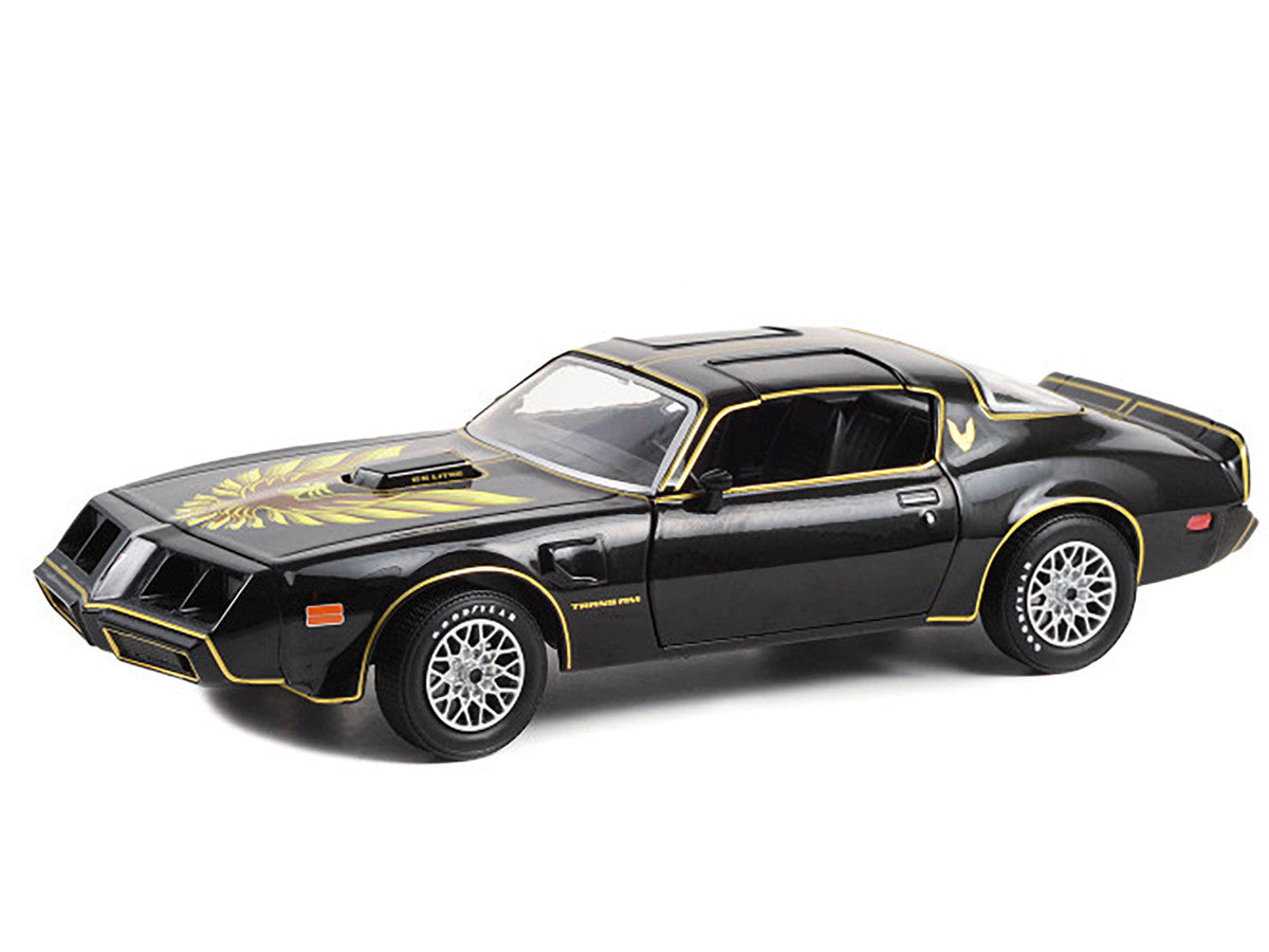 1979 Pontiac Firebird T/A Trans Am Black with Hood Phoenix "Rocky II" (1979) Movie 1/24 Diecast Model Car by Greenlight-1
