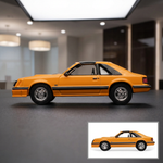 1982 Ford Foxbody Mustang Medium Vanilla Yellow with Black Top "The Mustang Stampede" Series 2 1/64 Diecast Model Car by Greenlight-0