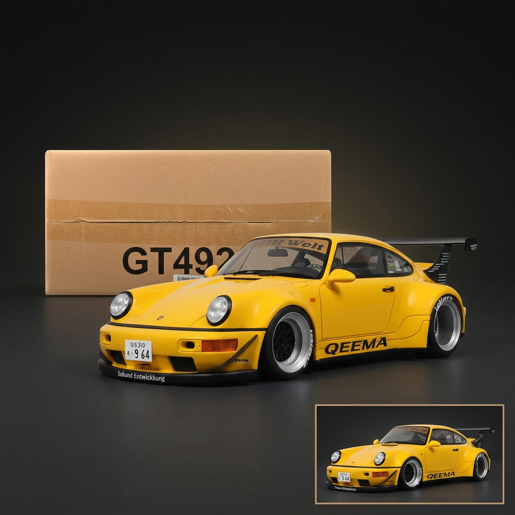 GT Spirit 1:18 2024 Porsche 911 (964) RWB Qeema Yellow