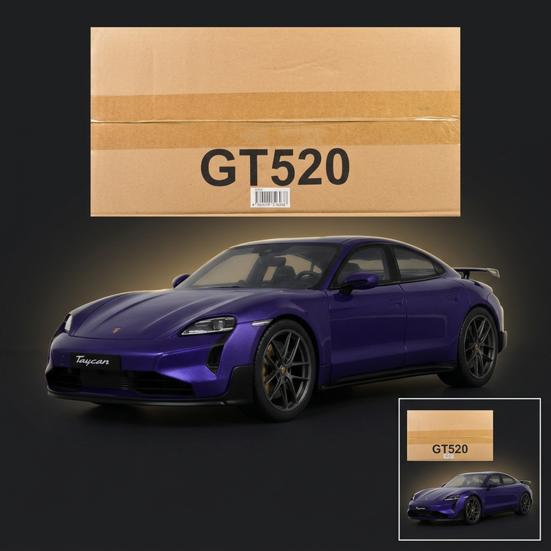 GT Spirit 1:18 2023 Porsche Taycan Turbo GT Purple Sky Metallic