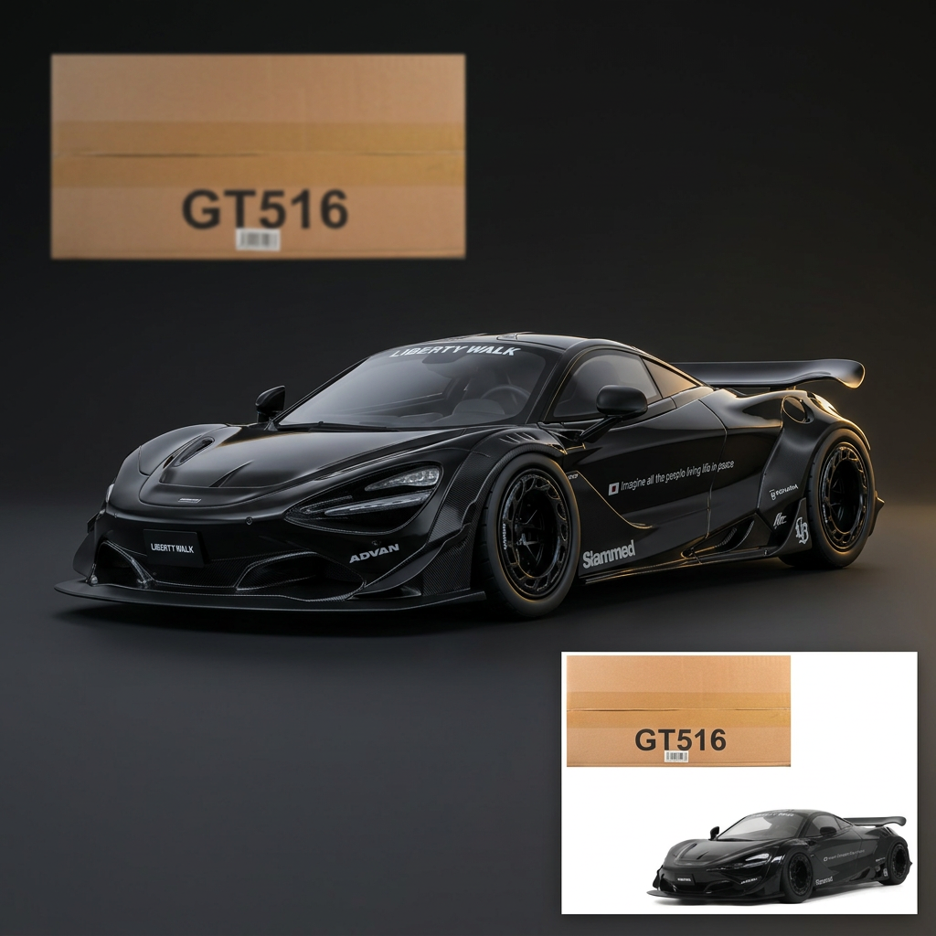 GT Spirit 1:18 2023 McLaren 720S LB-Works - Liberty Walk Black