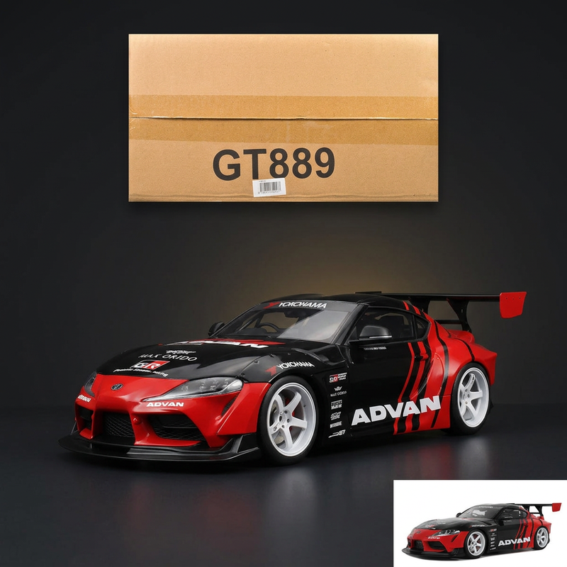 GT Spirit 1:18 2020 Toyota Supra GR RHD Advan Black and Red
