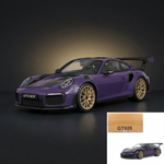 GT Spirit 1:18 2021 Porsche 911 (991.2) GT2 RS Ultraviolet Metallic with Carbon Stripes