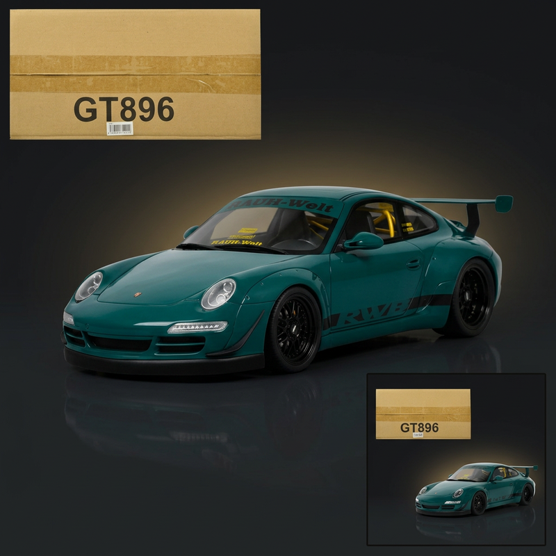 GT Spirit 1:18 2021 RWB Bodykit Syunkashuto Green with Black Stripes