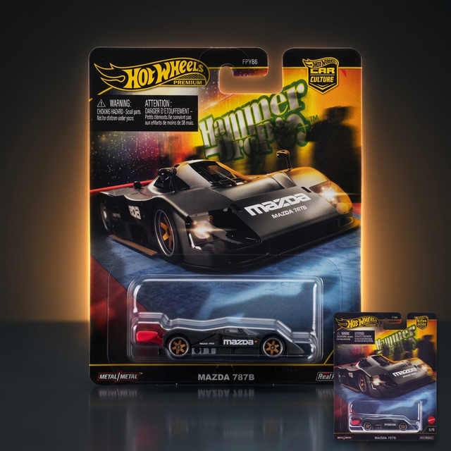 Hot Wheels Mazda 787B Prototype Race Car Black | Hammer Drop
