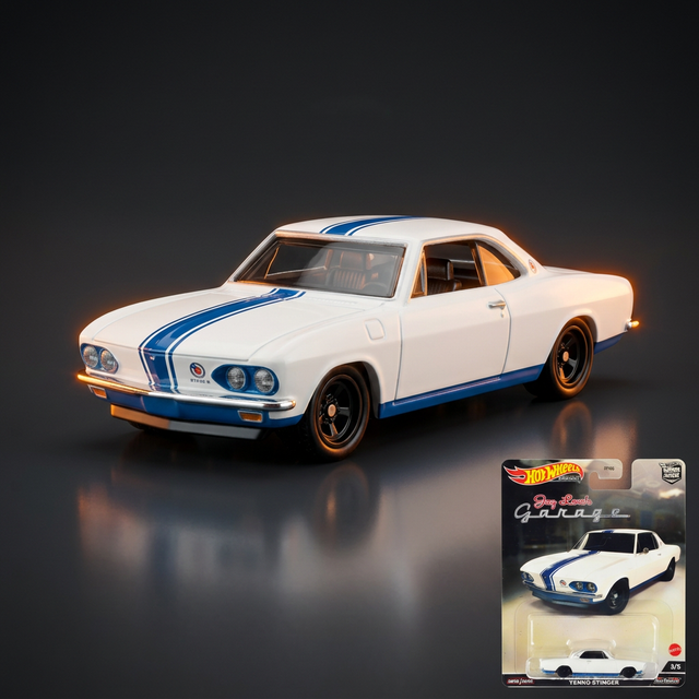 Hot Wheels 1966 Chevrolet Corvair Yenko Stinger White with Blue Stripes | Jay Leno's Garage