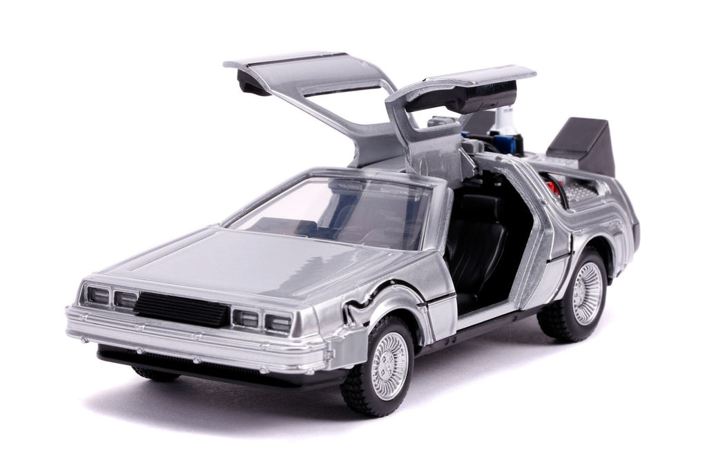 DeLorean DMC (Time Machine) Silver "Back to the Future Part II" (1989) Movie "Hollywood Rides" Series 1/32 Diecast Model Car by Jada-1