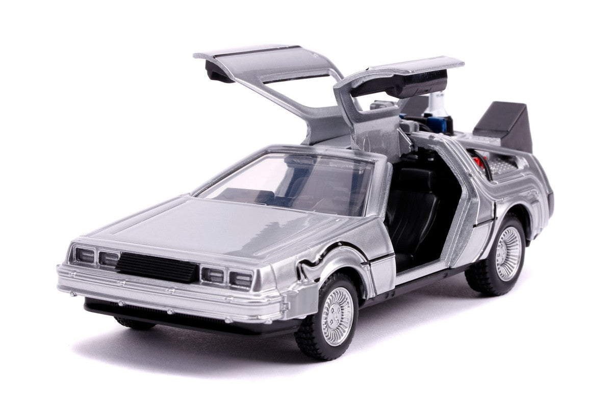 DeLorean DMC (Time Machine) Silver "Back to the Future Part II" (1989) Movie "Hollywood Rides" Series 1/32 Diecast Model Car by Jada-1