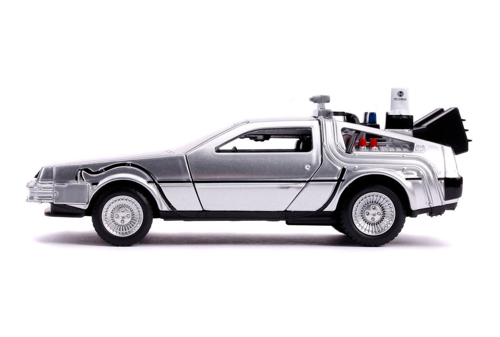 DeLorean DMC (Time Machine) Silver "Back to the Future Part II" (1989) Movie "Hollywood Rides" Series 1/32 Diecast Model Car by Jada-2