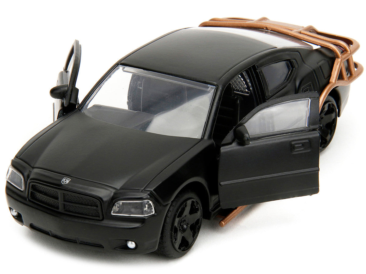 2006 Dodge Charger Matt Black with Outer Cage "Fast & Furious" Series 1/32 Diecast Model Car by Jada-1