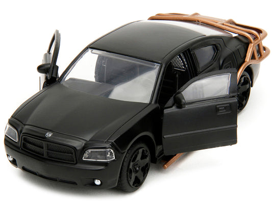 2006 Dodge Charger Matt Black with Outer Cage "Fast & Furious" Series 1/32 Diecast Model Car by Jada-1