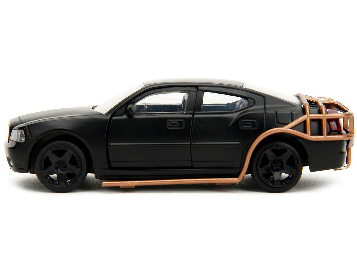 2006 Dodge Charger Matt Black with Outer Cage "Fast & Furious" Series 1/32 Diecast Model Car by Jada-2