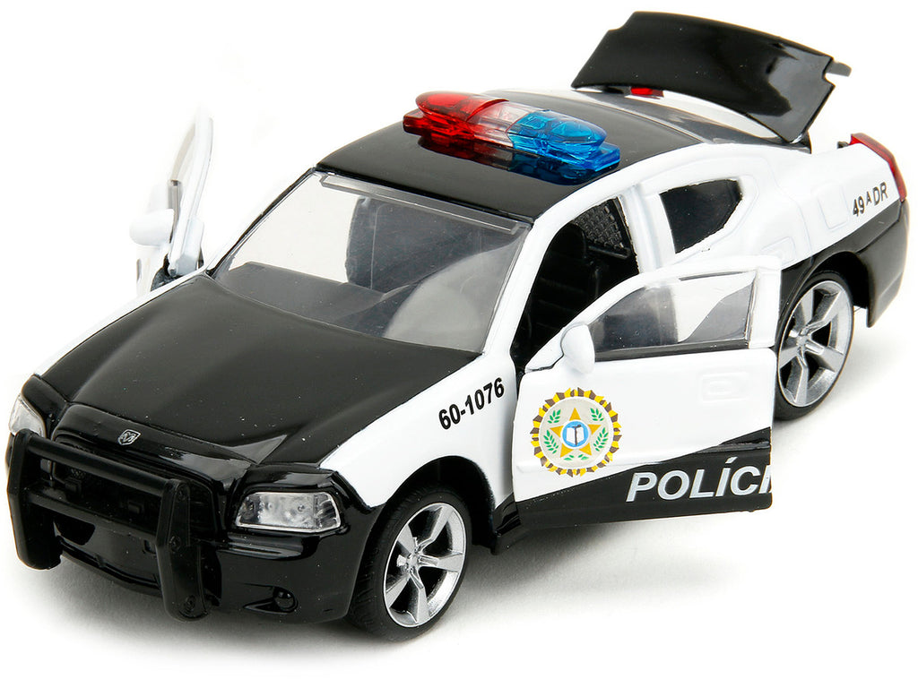 2006 Dodge Charger Police Black and White "Policia Civil" "Fast & Furious" Series 1/32 Diecast Model Car by Jada-1