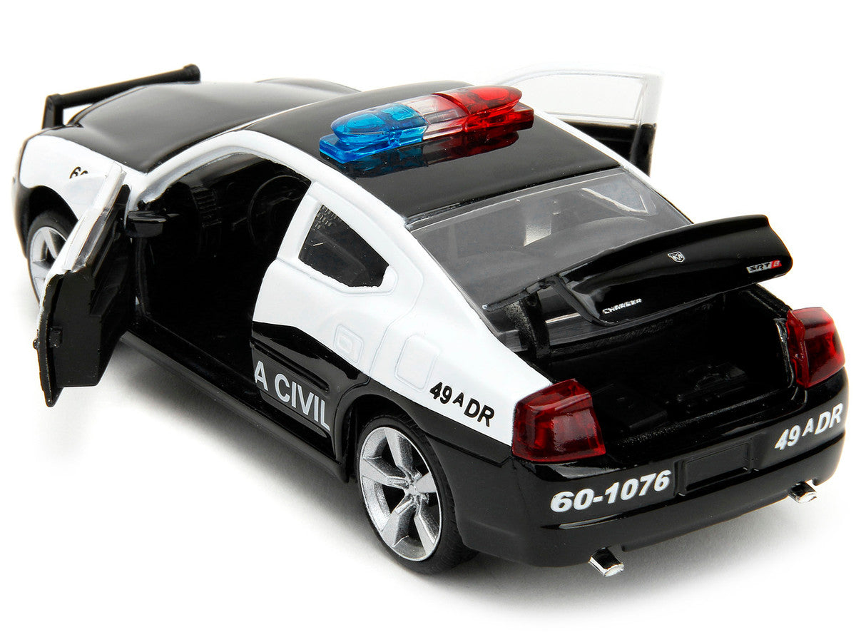 2006 Dodge Charger Police Black and White "Policia Civil" "Fast & Furious" Series 1/32 Diecast Model Car by Jada-3