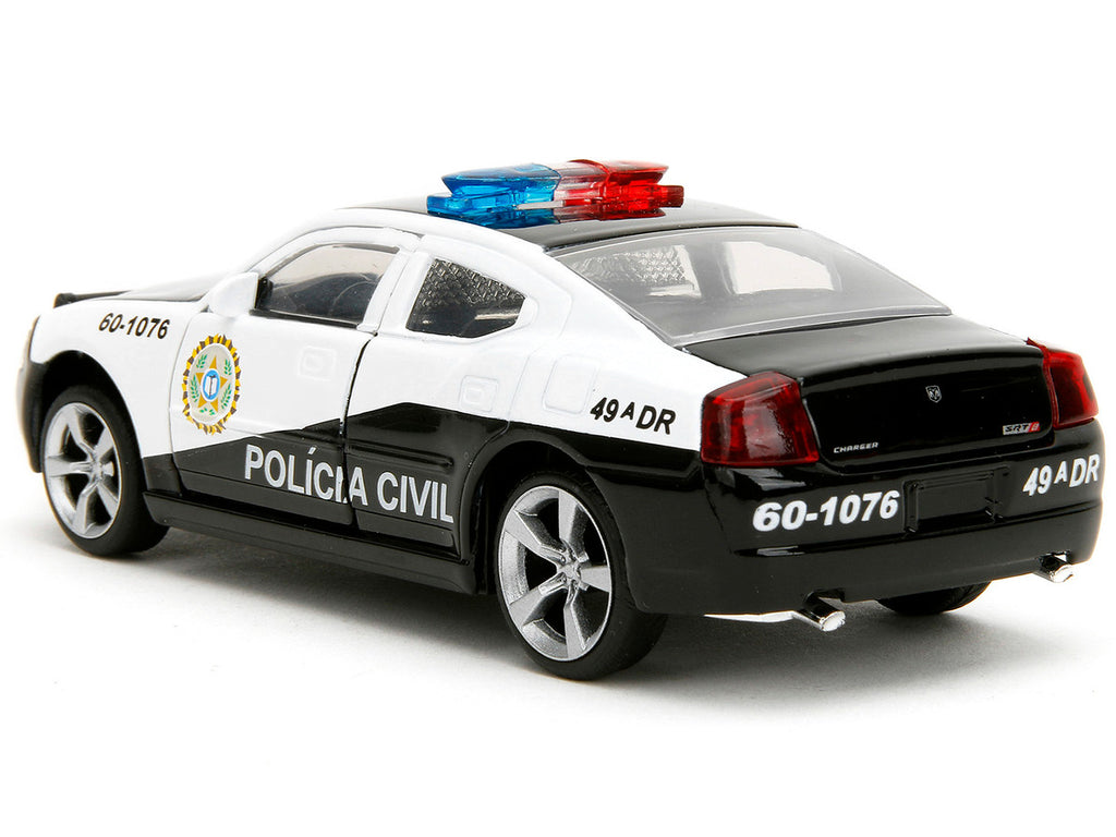 2006 Dodge Charger Police Black and White "Policia Civil" "Fast & Furious" Series 1/32 Diecast Model Car by Jada-4