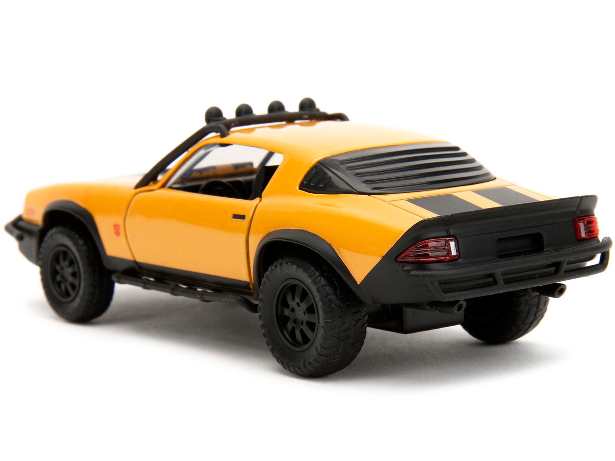 1977 Chevrolet Camaro Off-Road Version Yellow Metallic with Black Stripes "Transformers: Rise of the Beasts" (2023) Movie "Hollywood Rides" Series 1/32 Diecast Model Car by Jada-4