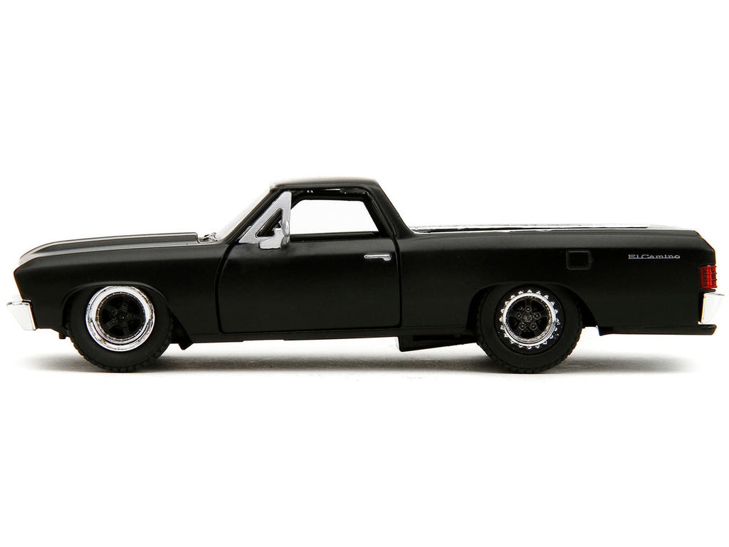 1967 Chevrolet El Camino Matt Black "Fast & Furious" Series 1/32 Diecast Model Car by Jada-3