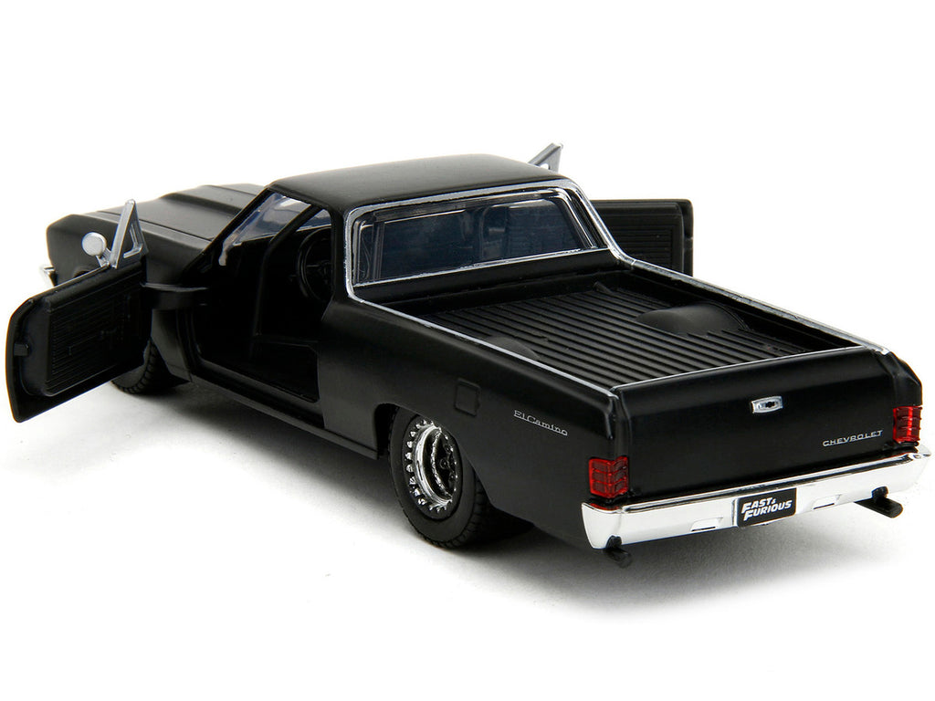 1967 Chevrolet El Camino Matt Black "Fast & Furious" Series 1/32 Diecast Model Car by Jada-0