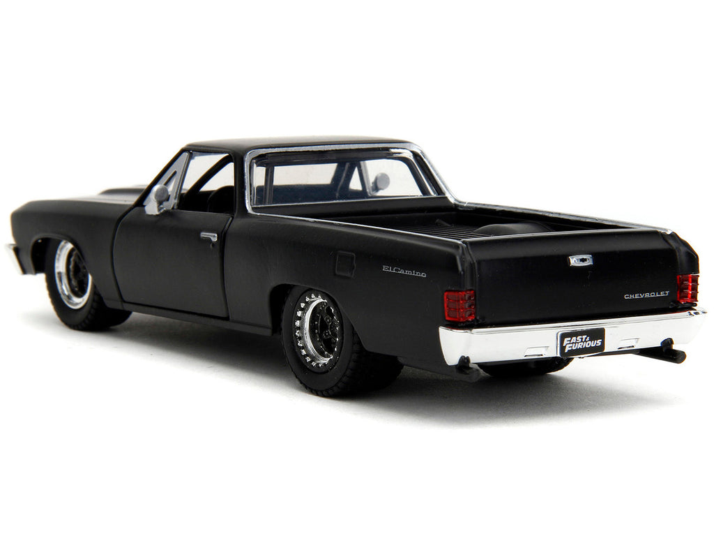 1967 Chevrolet El Camino Matt Black "Fast & Furious" Series 1/32 Diecast Model Car by Jada-2