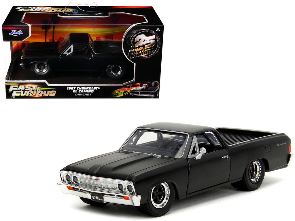 1967 Chevrolet El Camino Matt Black "Fast & Furious" Series 1/32 Diecast Model Car by Jada-4