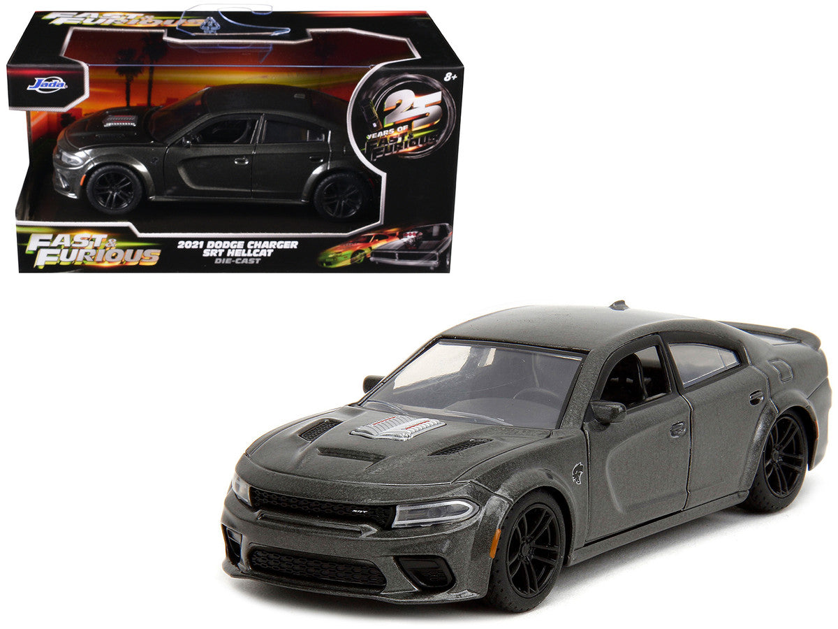 2021 Dodge Charger SRT Hellcat Gray Metallic "Fast X" (2023) Movie "Fast & Furious" Series 1/32 Diecast Model Car by Jada-4