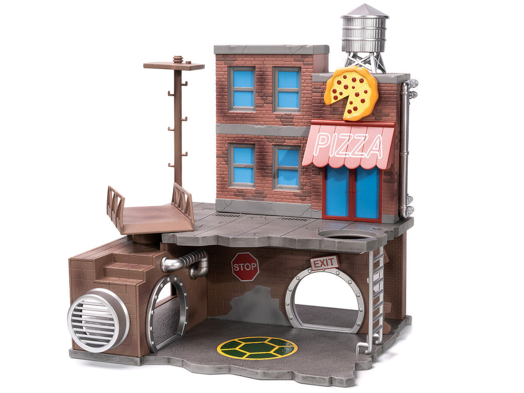 "Teenage Mutant Ninja Turtles" Turtle Lair Diorama Set with Figures and Party Wagon "Nano Scene" Series Model by Jada-1