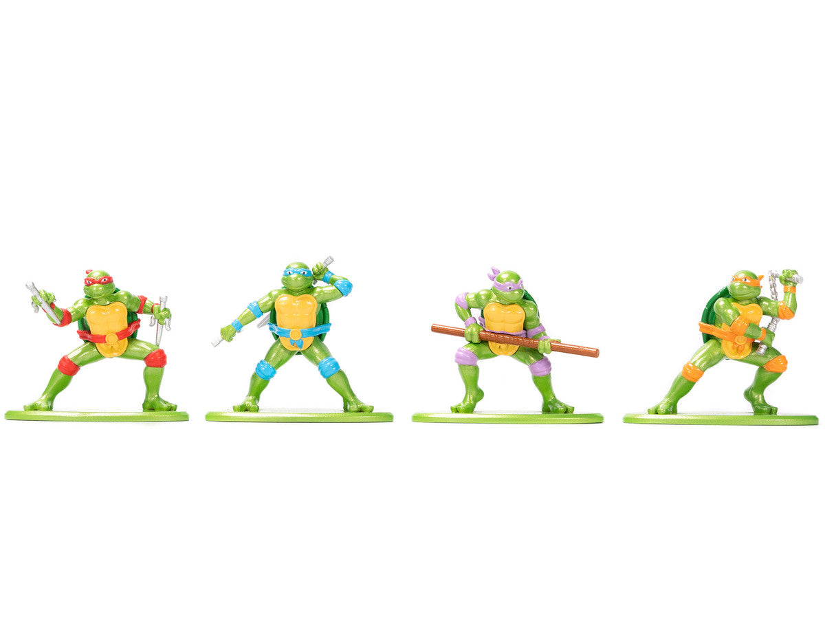 "Teenage Mutant Ninja Turtles" Turtle Lair Diorama Set with Figures and Party Wagon "Nano Scene" Series Model by Jada-4