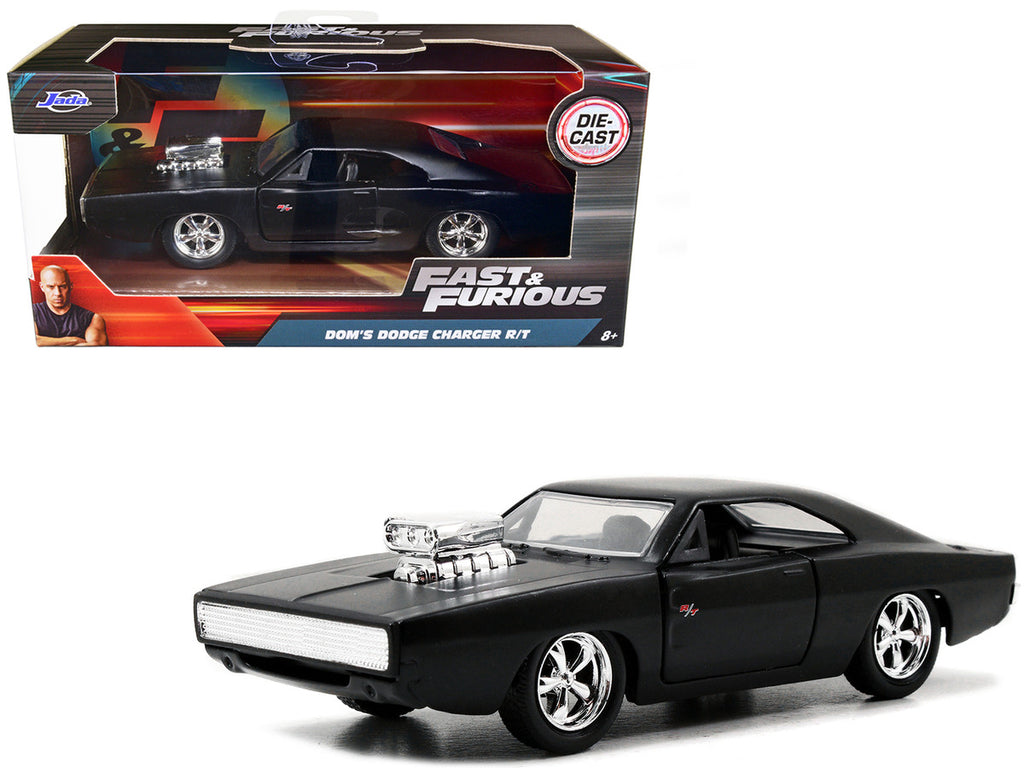 Dom's Dodge Charger R/T Matt Black "Fast & Furious" Movie 1/32 Diecast Model Car by Jada-0