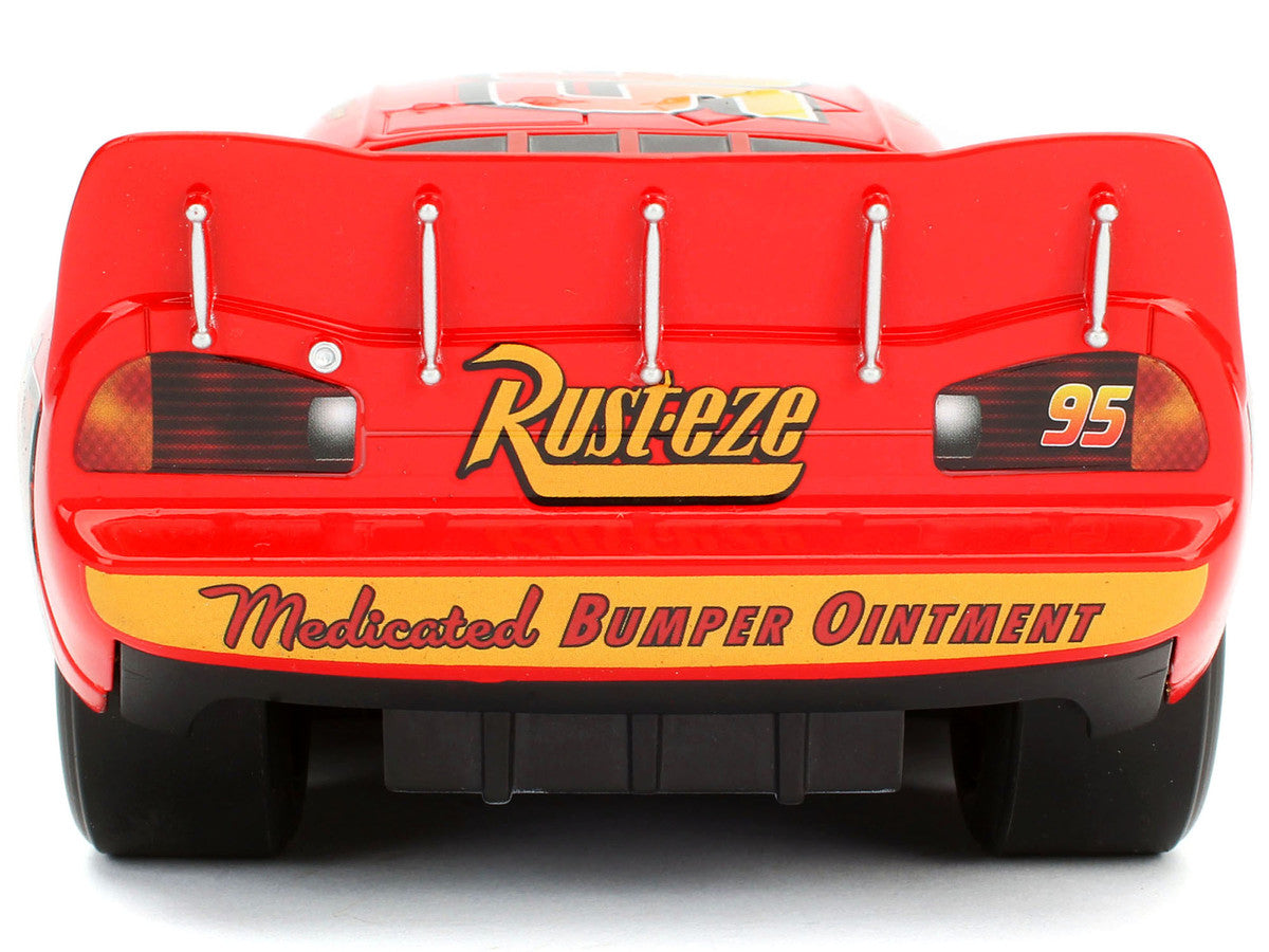 Lightning McQueen #95 Red with Extra Wheels Disney & Pixar "Cars" Movie "Hollywood Rides" Series Diecast Model Car by Jada-4