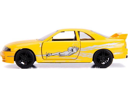 Leon's Nissan Skyline GT-R (BCNR33) Yellow Metallic with Graphics "Fast & Furious" Series 1/32 Diecast Model Car by Jada-0