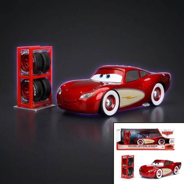 Jada Cars Cruising Lightning McQueen Red + Extra Wheels