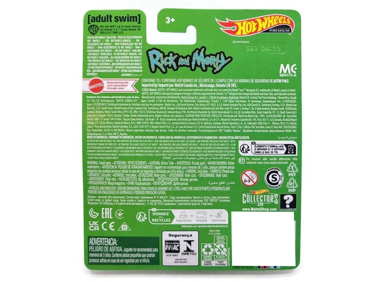 Rick's Ship Silver "Rick and Morty" (2013-Current) TV Series "Pop Culture" Series Diecast Model Car by Hot Wheels-0