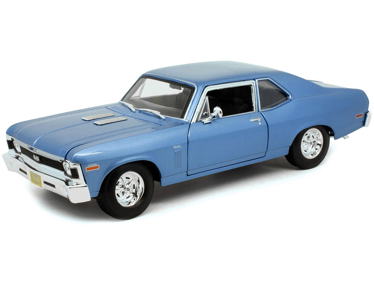 Maisto 1:18 1970 Chevrolet Nova SS Coupe Blue Metallic — product image 2