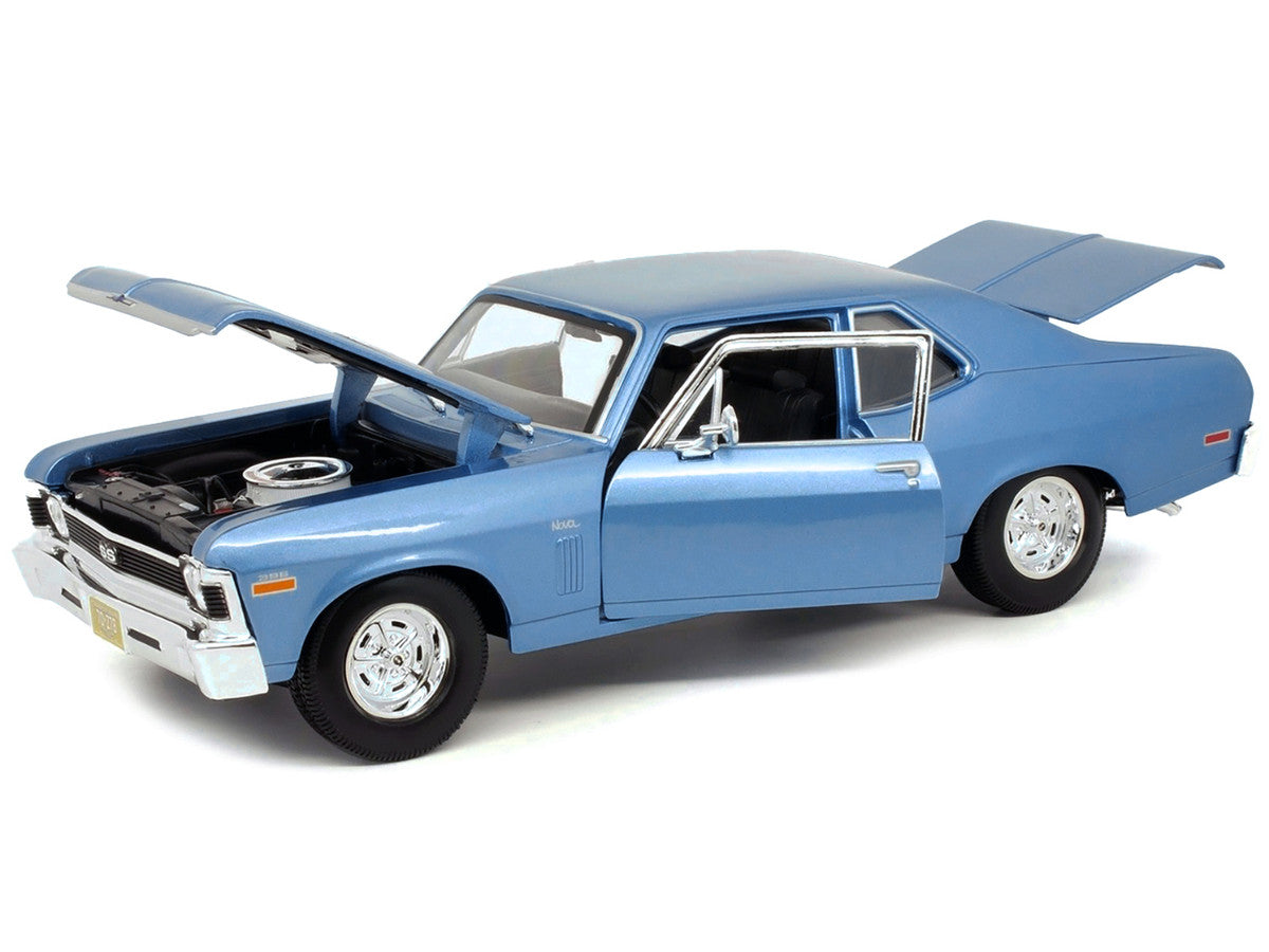 Maisto 1:18 1970 Chevrolet Nova SS Coupe Blue Metallic — product image 3