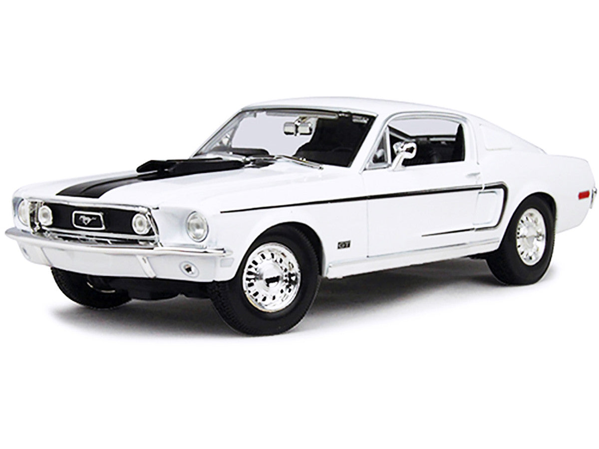 1968 Ford Mustang CJ Cobra Jet White 1/18 Diecast Model Car by Maisto-1