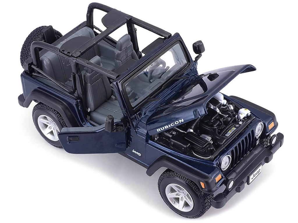 Jeep Wrangler Rubicon Dark Blue 1/27 Diecast Model Car by Maisto-1