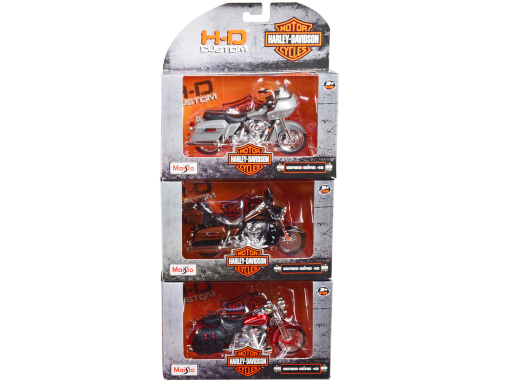 Harley-Davidson Motorcycles 6 piece Set Series 42 1/18 Diecast Motorcycle Models by Maisto-2