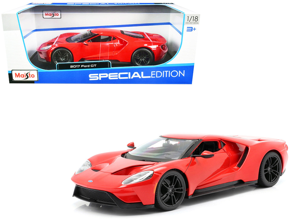 2017 Ford GT Red with Black Wheels "Special Edition" 1/18 Diecast Model Car by Maisto-4