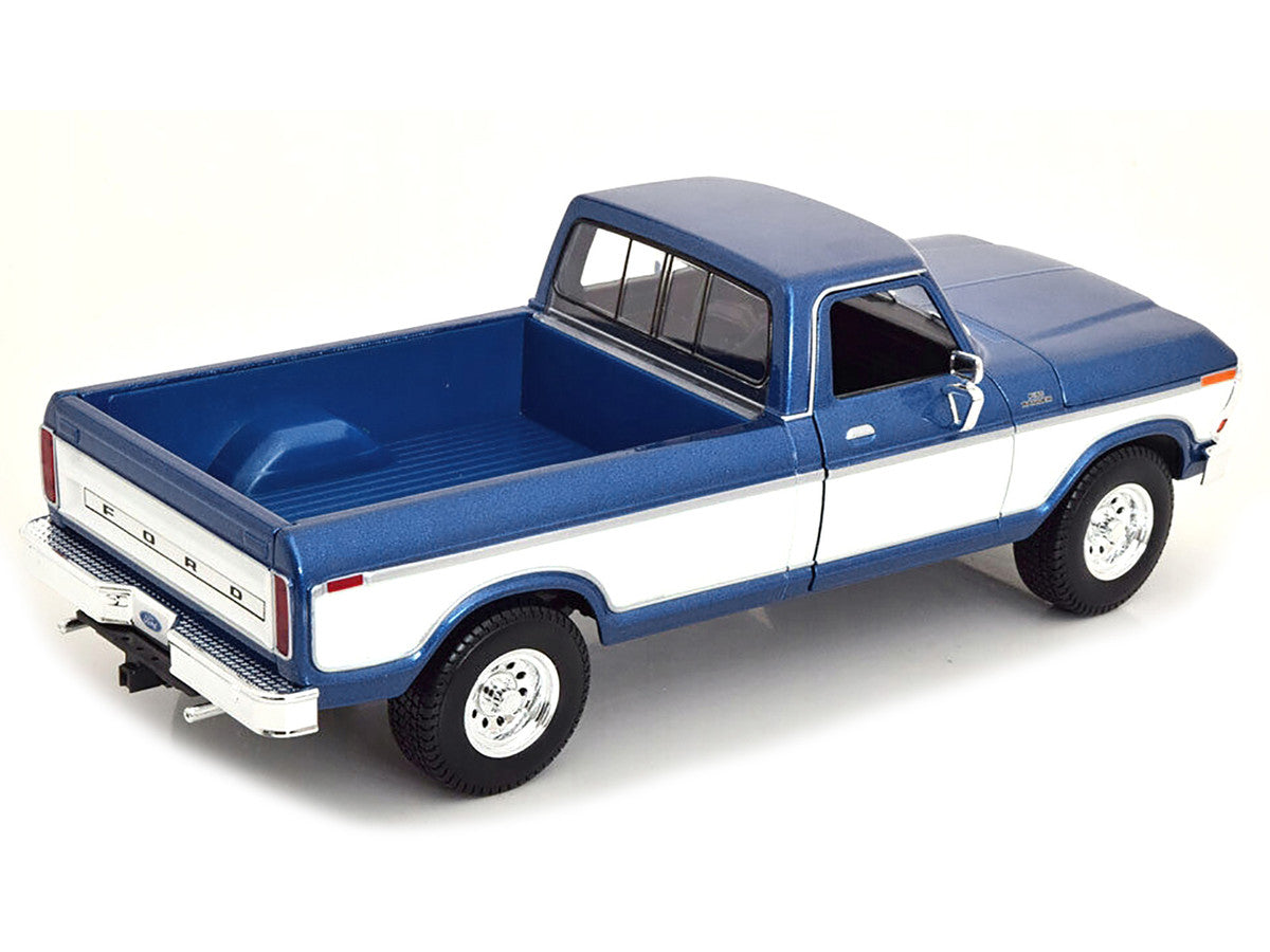 Maisto 1:18 1979 Ford F-150 Ranger Pickup Blue Metallic/Cream — product image 4