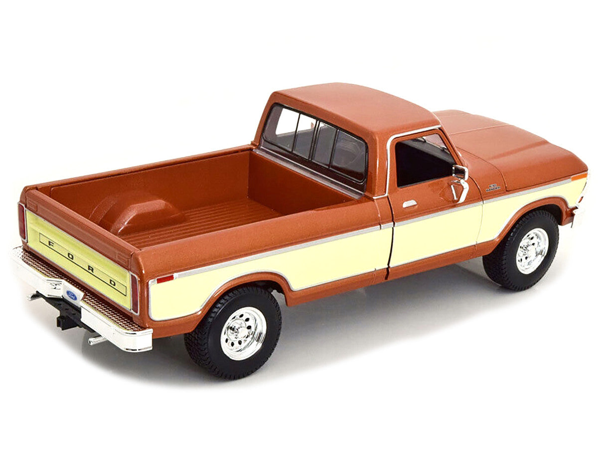 1979 Ford F-150 Ranger Pickup Truck Brown Metallic and Cream "Special Edition" 1/18 Diecast Model Car by Maisto-2