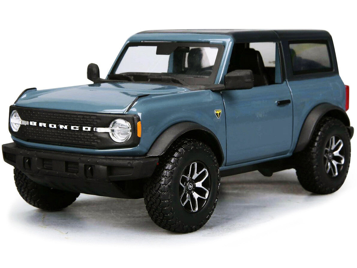 2021 Ford Bronco Badlands Blue with Black Top "Special Edition" 1/24 Diecast Model Car by Maisto-1