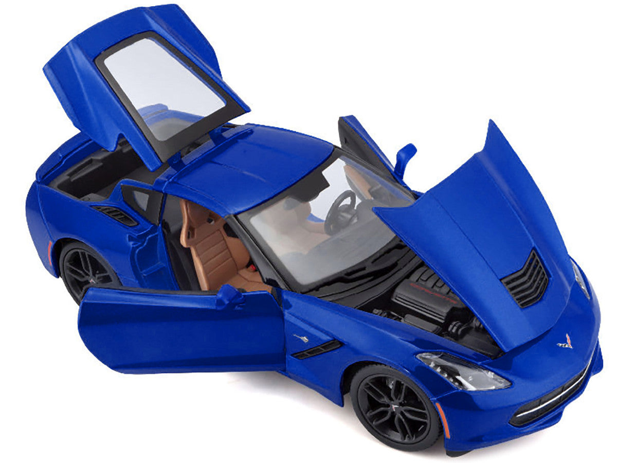 Maisto 1:18 2014 Chevrolet Corvette Stingray C7 Z51 Blue Metallic — product image 3