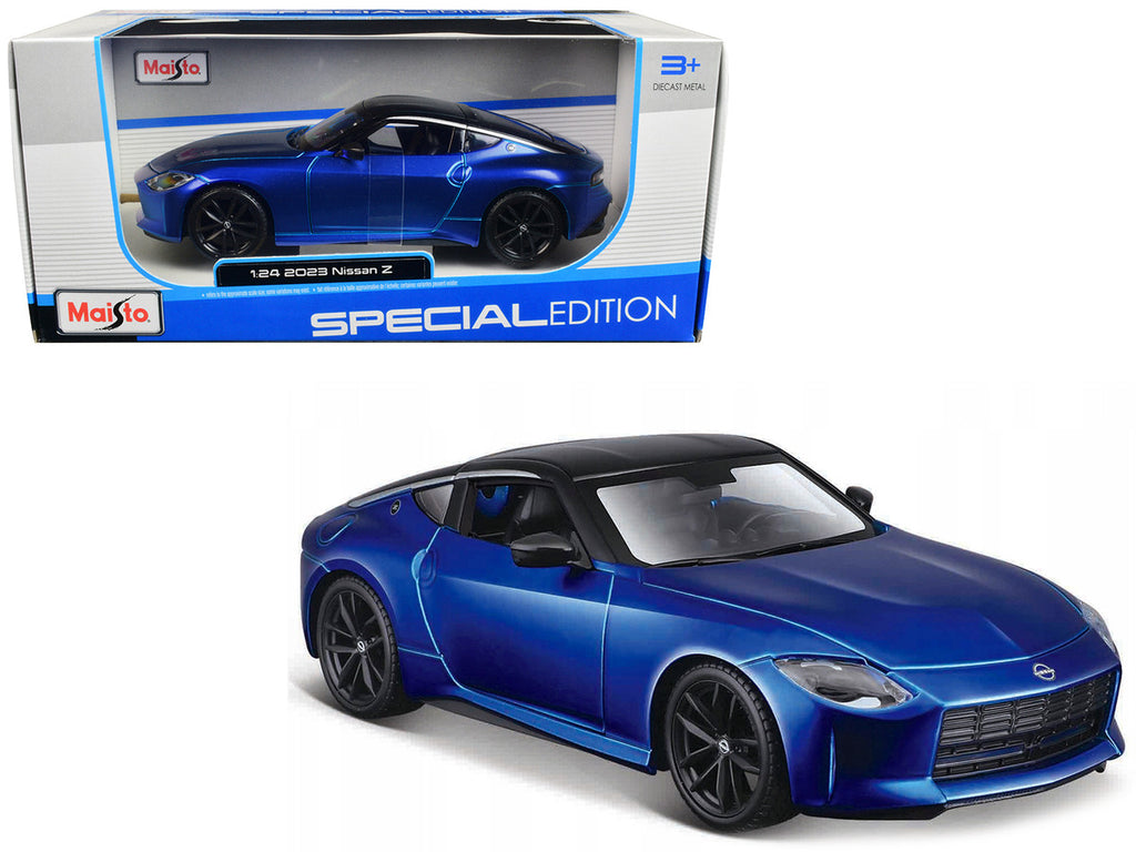 2023 Nissan Z Blue Metallic with Black Top "Special Edition" Series 1/24 Diecast Model Car by Maisto-0
