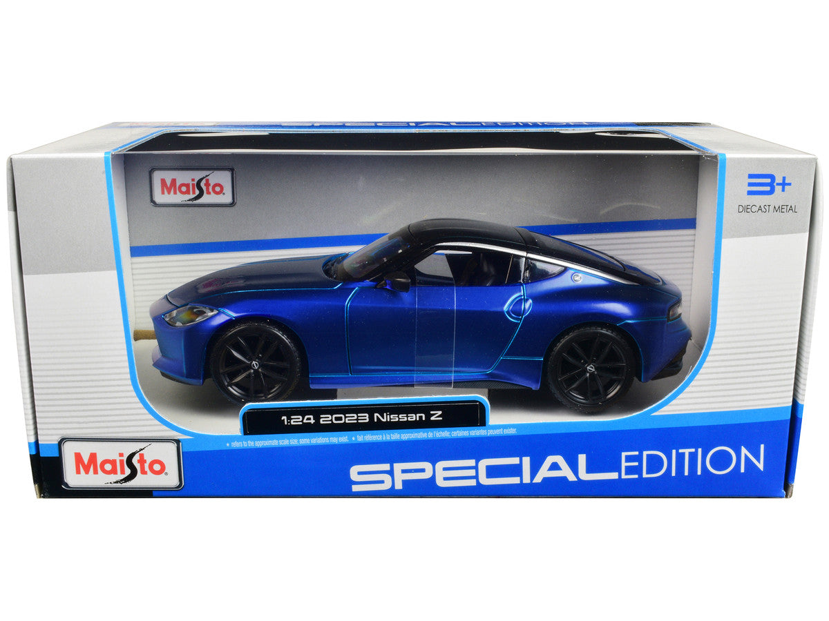 2023 Nissan Z Blue Metallic with Black Top "Special Edition" Series 1/24 Diecast Model Car by Maisto-2