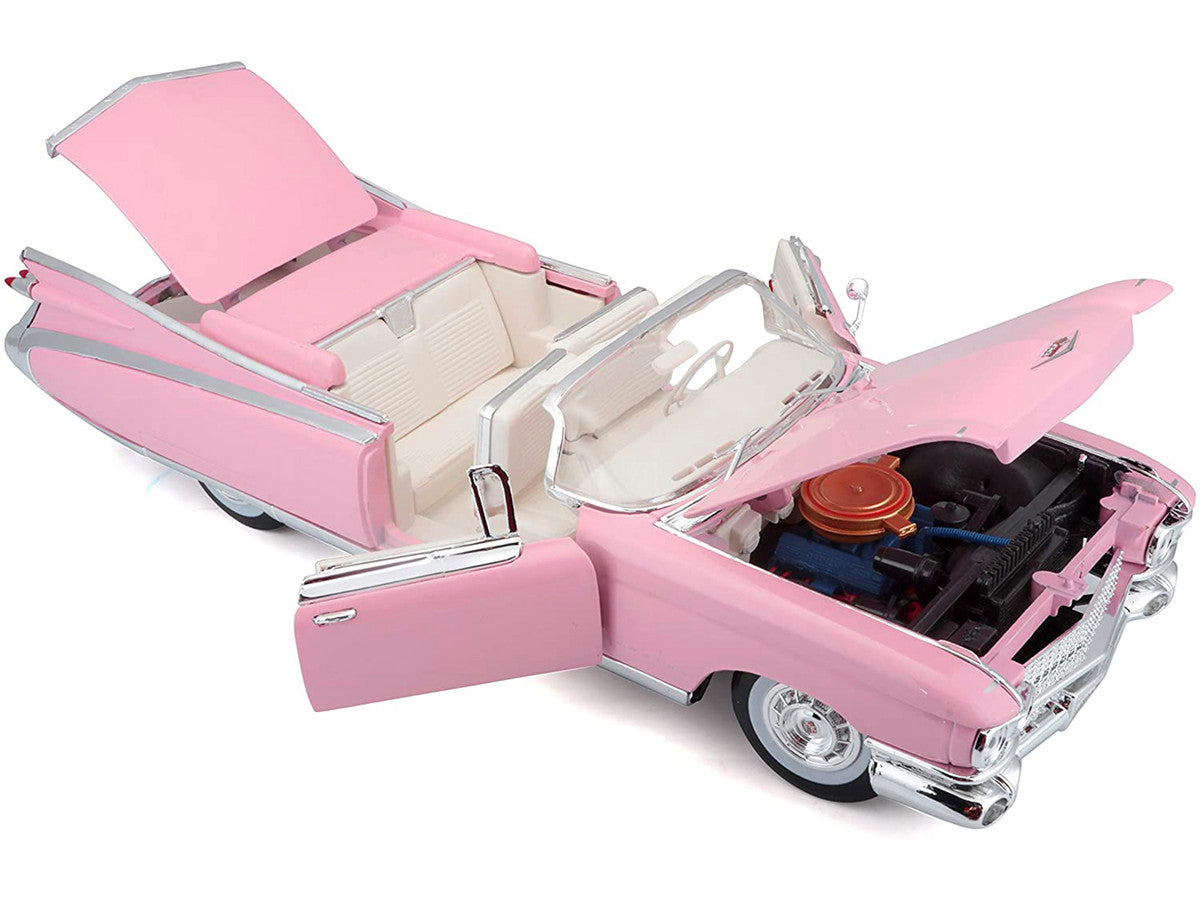 1959 Cadillac Eldorado Biarritz Convertible Pink 1/18 Diecast Model Car by Maisto-2