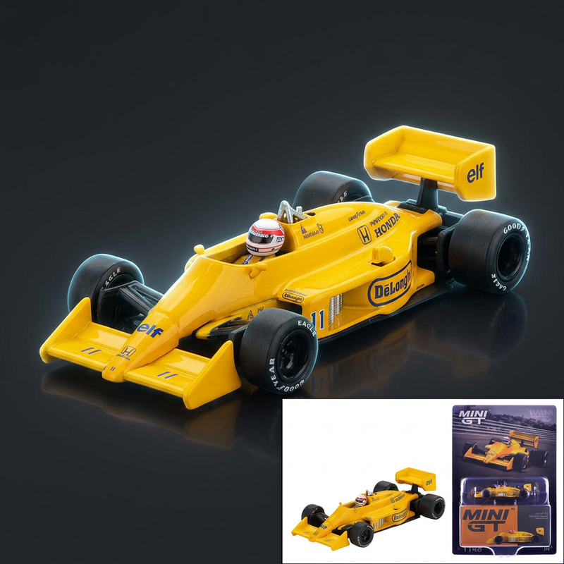 Mini GT 1:64 Lotus 99T #11 Satoru Nakajima Monaco GP (1987) with Driver Figure