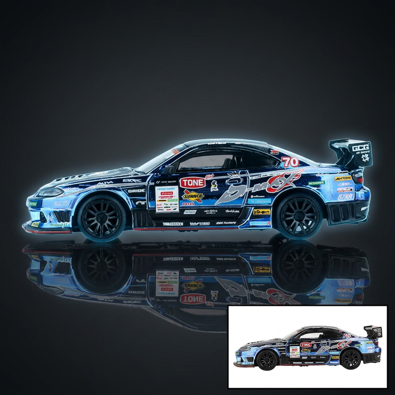 Mini GT 1:64 Nissan Silvia S15 D-MAX #70 Masashi Yokoi D1GP (2023)