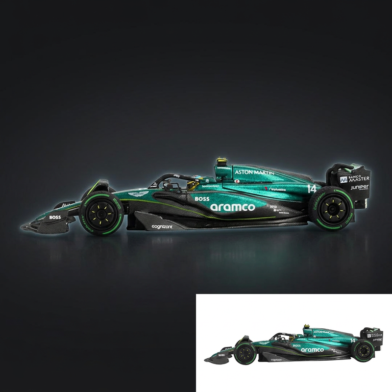 Mini GT 1:64 Aston Martin AMR24 #14 Fernando Alonso Canadian GP (2024)