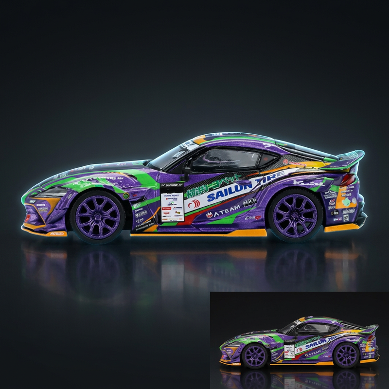Mini GT 1:64 Toyota GR Supra KUHL RHD #91 Shingo Hatanaka "Evangelion Racing" "D1 Grand Prix"